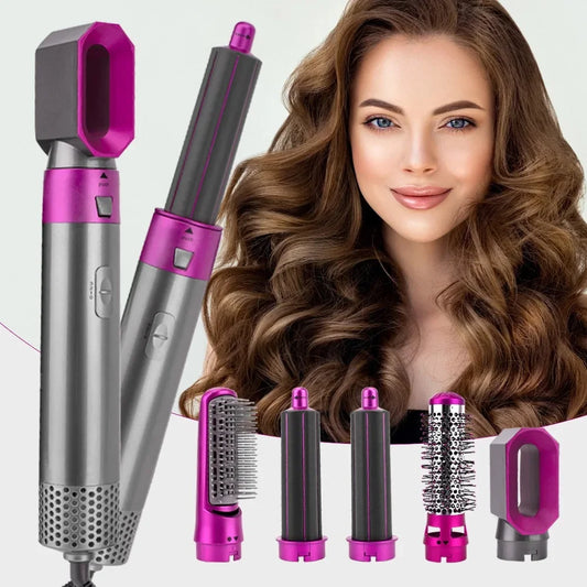 5 in 1 Professional Curling Iron Hair Dryer Hot Comb Set 