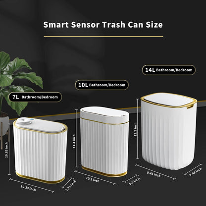  Touchless Automatic Bathroom Trash Can