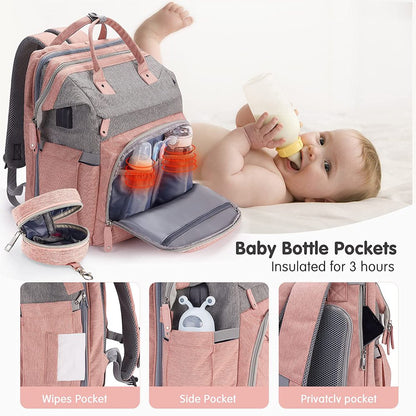 Baby Diaper Backpack with Changing Station