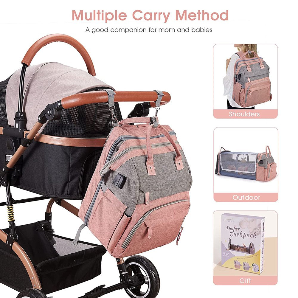 Baby Diaper Backpack with Changing Station